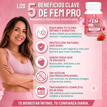 FEM Pro - Probióticos Masticables